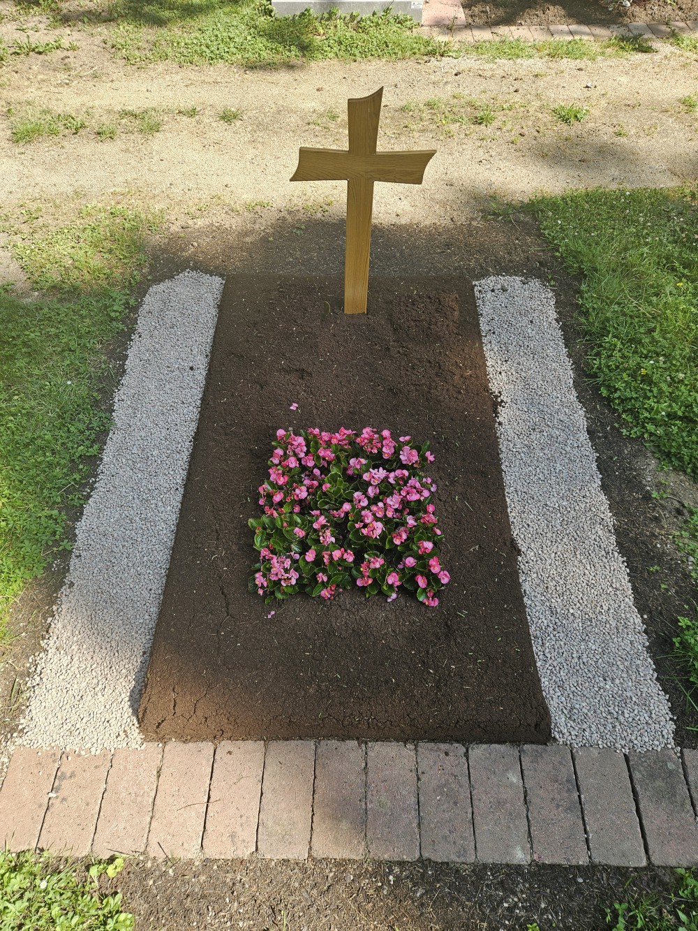 Voranlage mit Begonien (Sommerbepflanzung)